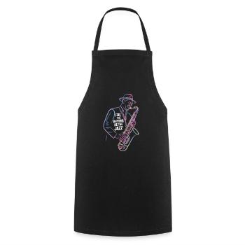 Sentez le rythme, soyez le jazz - Tablier de cuisine - noir - Devant - AI Model Male 185 dark (185cm)
