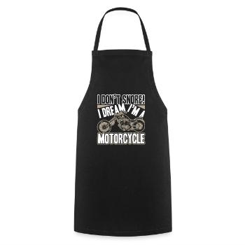 Motorcycle I Dream I am A Motorcycle - Cooking Apron - black - Front - AI Model Male 185 dark (185cm)