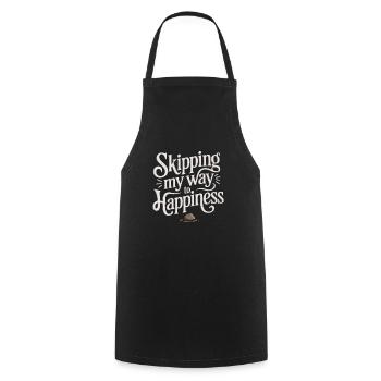 Stone jumping, stone jumping, outdoor hobby stone - Cooking Apron - black - Front - AI Model Male 185 dark (185cm)