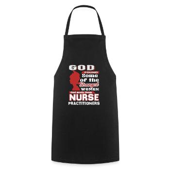 Nurse Practitioner God Made Nurse Practitioners - Cooking Apron - black - Front - AI Model Male 185 dark (185cm)