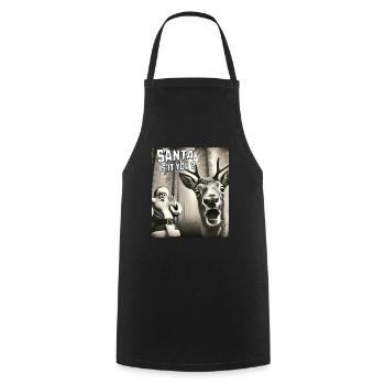Cats Selfie Santa Selfie Christmas - Cooking Apron - black - Front - AI Model Male 185 dark (185cm)
