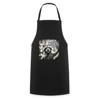 Cats Selfie Santa Selfie Christmas - Cooking Apron - black - Front - AI Model Male 185 dark (185cm)