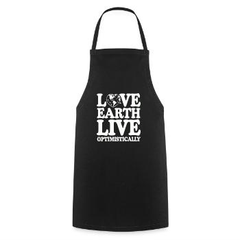 Climate optimism, Earth Day, Sustainability - Cooking Apron - black - Front - AI Model Male 185 dark (185cm)