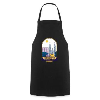 Eindhoven, Marathon – 2025 - Netherlands - Cooking Apron - black - Front - AI Model Male 185 dark (185cm)
