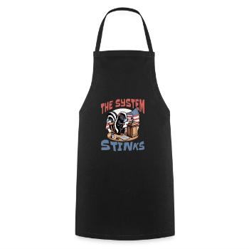 Politics system stinks - Cooking Apron - black - Front - AI Model Male 185 dark (185cm)