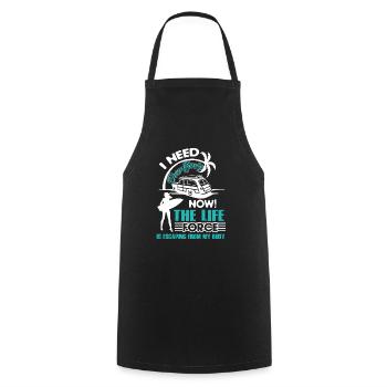 Surfing I Need Surfing Now - Cooking Apron - black - Front - AI Model Male 185 dark (185cm)