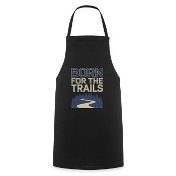 Running trails for trail running enthusiasts - Cooking Apron - black - Front - AI Model Male 185 dark (185cm)