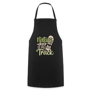 Running trails for trail running enthusiasts - Cooking Apron - black - Front - AI Model Male 185 dark (185cm)