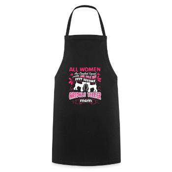 Only The Best Become Airedale Terrier Mom - Cooking Apron - black - Front - AI Model Male 185 dark (185cm)