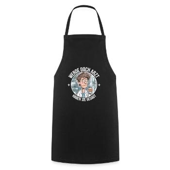 Become a Doctor Funny Doctors Medicine Saying - Cooking Apron - black - Front - AI Model Male 185 dark (185cm)