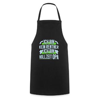 Großvater BIN KEIN RENTNER BIN VOLLZEIT OPA Lustig - Kochschürze - Schwarz - Vorne - AI Model Male 185 dark (185cm)