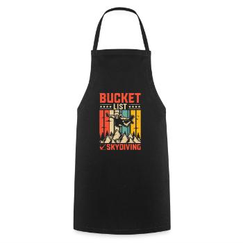 Skydiving Skydive Skydiver - Cooking Apron - black - Front - AI Model Male 185 dark (185cm)