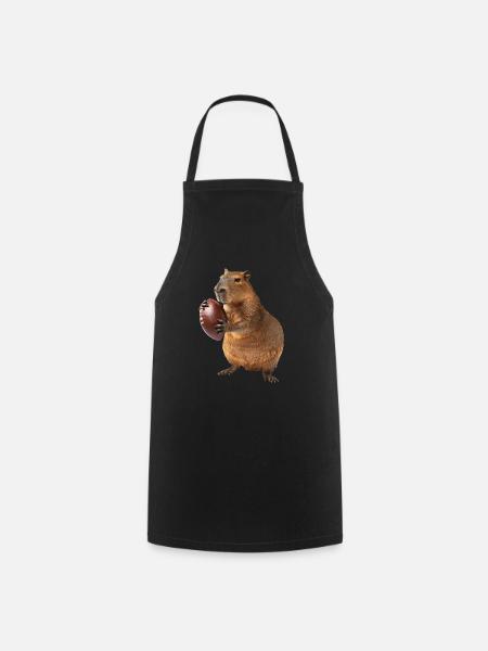 Capybara Fußball - Kochschürze - Schwarz