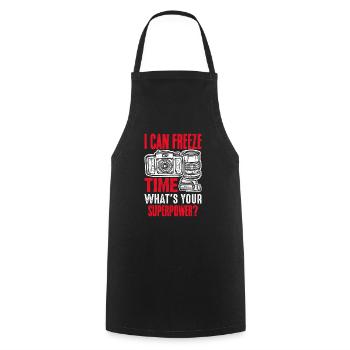 Photographer Superpower - Cooking Apron - black - Front - AI Model Male 185 dark (185cm)