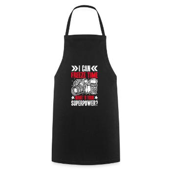 I am a photographer - Cooking Apron - black - Front - AI Model Male 185 dark (185cm)