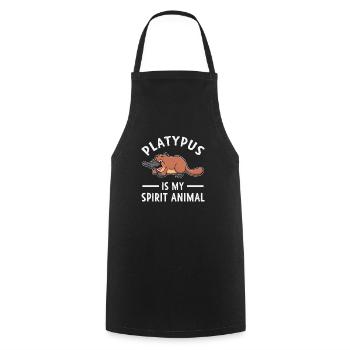 Platypus - Cooking Apron - black - Front - AI Model Male 185 dark (185cm)