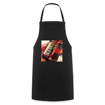 Accordion - Cooking Apron - black - Front - AI Model Male 185 dark (185cm)