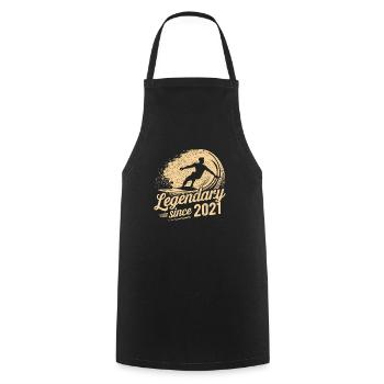 Legendary since 2021 Birthday Surfer - Cooking Apron - black - Front - AI Model Male 185 dark (185cm)