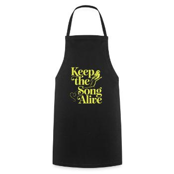 Pet, canary, owner, bird lover and - Cooking Apron - black - Front - AI Model Male 185 dark (185cm)