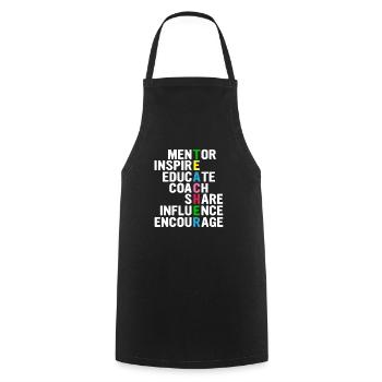 Teacher - Cooking Apron - black - Front - AI Model Male 185 dark (185cm)