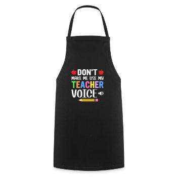 Teacher - Cooking Apron - black - Front - AI Model Male 185 dark (185cm)