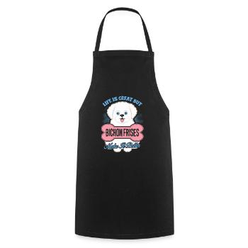 Bichon Frises Make Life Better - Cooking Apron - black - Front - AI Model Male 185 dark (185cm)