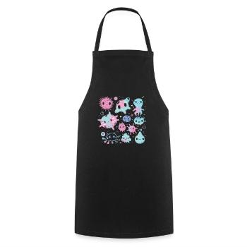 Hand sanitizer Hand washing - Cooking Apron - black - Front - AI Model Male 185 dark (185cm)