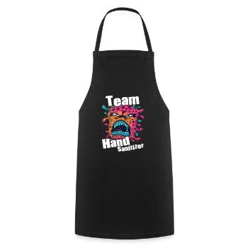 Hand sanitizer Hand washing - Cooking Apron - black - Front - AI Model Male 185 dark (185cm)