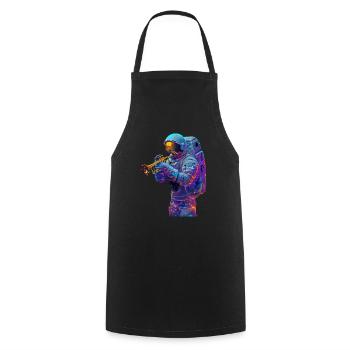 Astronaut Trumpet - Cooking Apron - black - Front - AI Model Male 185 dark (185cm)