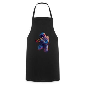 Astronaut Trumpet - Cooking Apron - black - Front - AI Model Male 185 dark (185cm)
