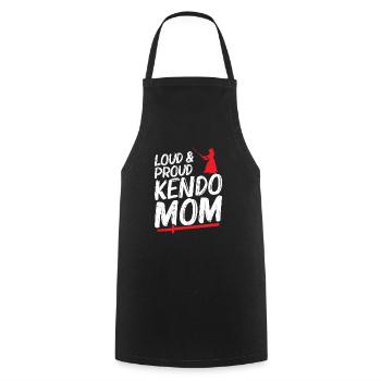 Loud & Proud Kendo Mom - Kochschürze - Schwarz - Vorne - AI Model Male 185 dark (185cm)