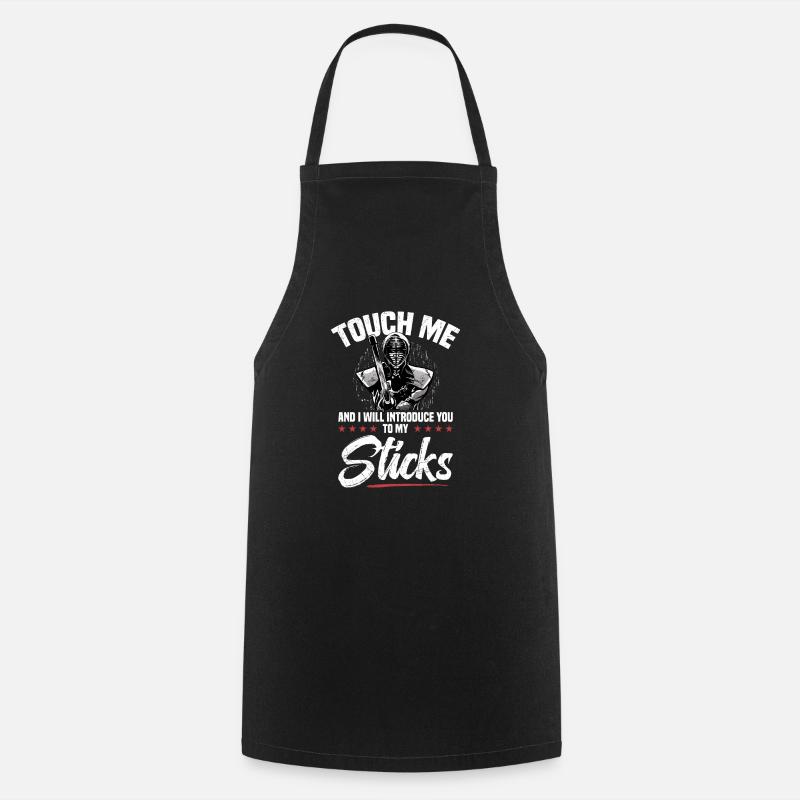 Touche-moi et je te donnerai mes bâtons - Tablier de cuisine - noir