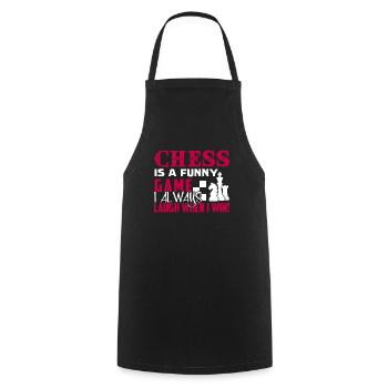 Chess Is A Funny Game - Cooking Apron - black - Front - AI Model Male 185 dark (185cm)