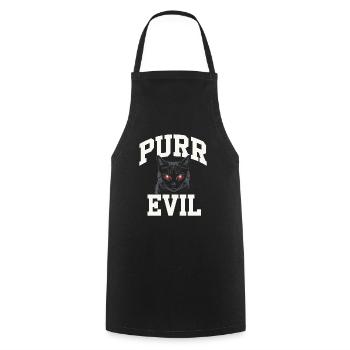 Cat Lover, Dark Humor, Naughty, - Cooking Apron - black - Front - AI Model Male 185 dark (185cm)
