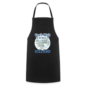 Can't Wait To Go Back To Iceland - Cooking Apron - black - Front - AI Model Male 185 dark (185cm)
