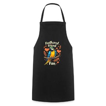Parrot Owner Parrot Life And Exotic - Cooking Apron - black - Front - AI Model Male 185 dark (185cm)