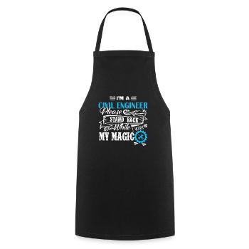 Civil Engineer I Am A Civil Engineer - Cooking Apron - black - Front - AI Model Male 185 dark (185cm)