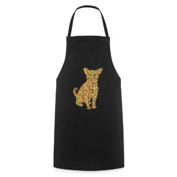 Chihuahua Geometric - Cooking Apron - black - Front - AI Model Male 185 dark (185cm)
