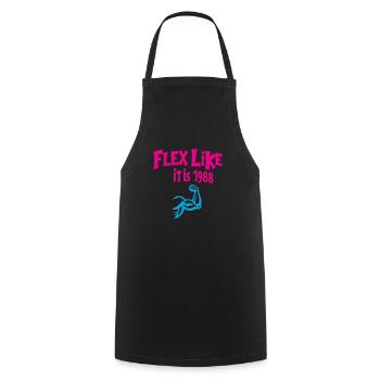 Amateurs de fitness des années 80 Entraînement rétro et - Tablier de cuisine - noir - Devant - AI Model Male 185 dark (185cm)