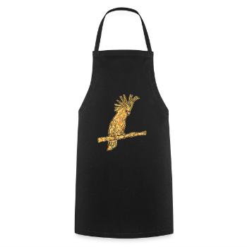 Cockatoo Geometric - Cooking Apron - black - Front - AI Model Male 185 dark (185cm)