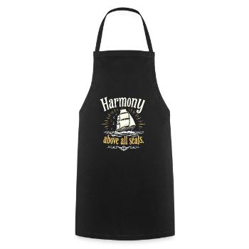 Sailors Sea Shanty Singing Ship Adventures - Kochschürze - Schwarz - Vorne - AI Model Male 185 dark (185cm)