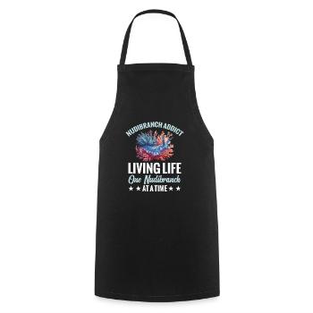 Nudibranch Addict Brings Life to Life - Cooking Apron - black - Front - AI Model Male 185 dark (185cm)