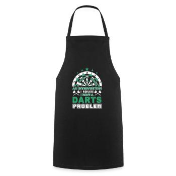 Darts I Have Darts Problem - Cooking Apron - black - Front - AI Model Male 185 dark (185cm)
