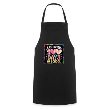 100 jours à l’école Enseignant enfants et garçons - Tablier de cuisine - noir - Devant - AI Model Male 185 dark (185cm)