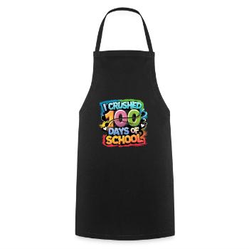 100 jours à l’école Enseignant enfants et garçons - Tablier de cuisine - noir - Devant - AI Model Male 185 dark (185cm)