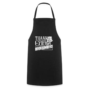 Bookbinder Thank God For Bookbinders - Cooking Apron - black - Front - AI Model Male 185 dark (185cm)