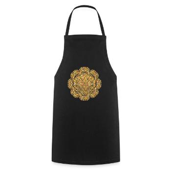 Emu Geometric - Cooking Apron - black - Front - AI Model Male 185 dark (185cm)