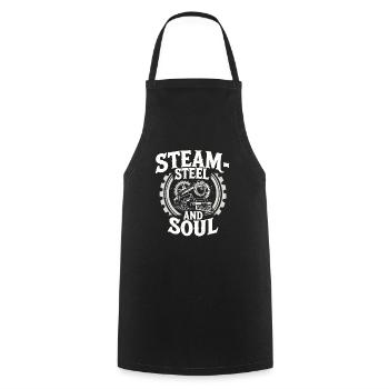 Railfan Train Enthusiast Locomotive Lover - Cooking Apron - black - Front - AI Model Male 185 dark (185cm)