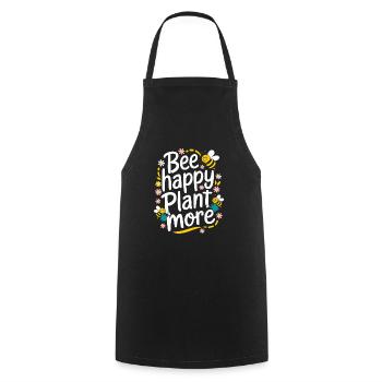 Bee-friendly gardener, pollinator, garden and - Cooking Apron - black - Front - AI Model Male 185 dark (185cm)