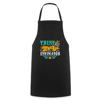 Estimator Trust Me I am An Estimator Tee - Cooking Apron - black - Front - AI Model Male 185 dark (185cm)
